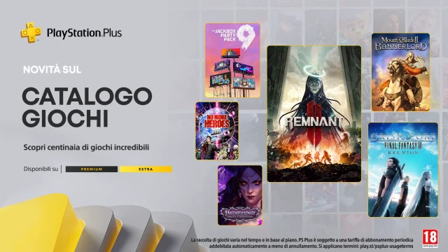 PlayStation Plus: i giochi Extra e Premium di luglio, con Remnant II
