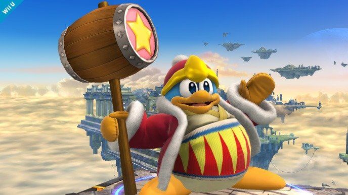 Re Dedede combatte in Super Smash Bros