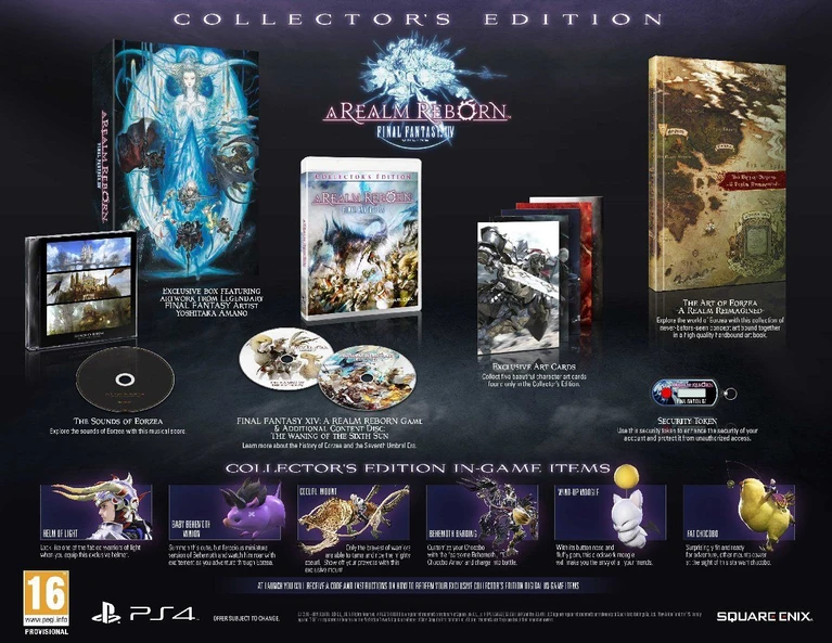 FFXIV a Realm Reborn data e collectors per PS4