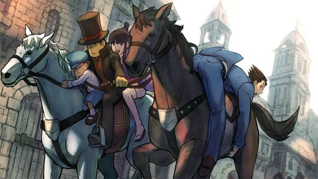 Copertina ufficiale per  Professor Layton Vs. Phoenix Wright: Ace Attorney