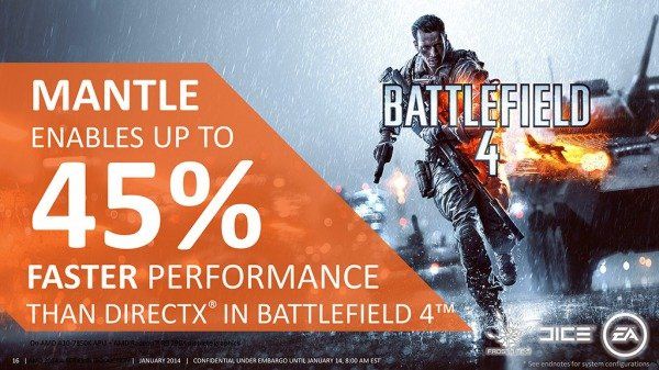 Battlefield 4 update per il supporto al Mantle di AMD