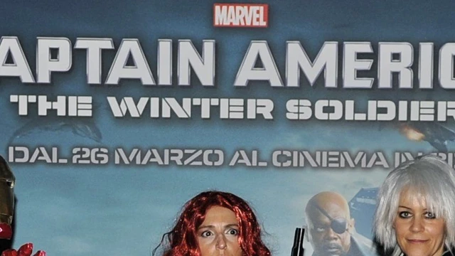 Fan e Supereroi alla premiere di Capitan America: Il Soldato D'Inverno