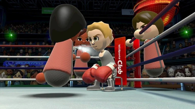 Wii Sports Club mostra baseball Boxe e una cover