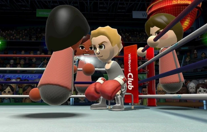 Wii Sports Club mostra baseball Boxe e una cover