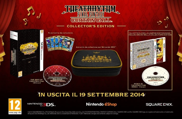 Data Italiana per Theatrhythm Final Fantasy Curtain Call