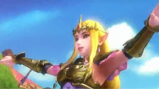 Zelda brandisce Wind Waker in Hyrule Warriors