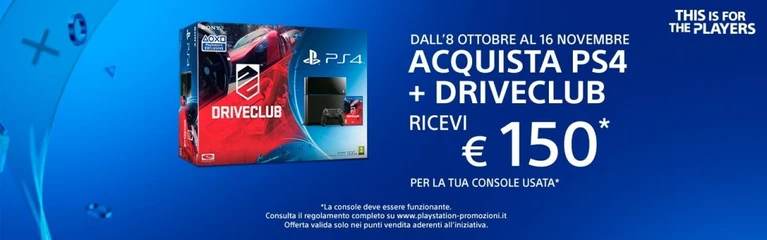 Promozione Sony per PS4  Driveclub