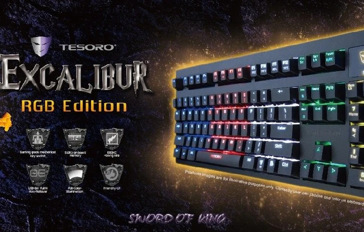 Tesoro presenta la nuova tastiera Excalibur RGB Pro