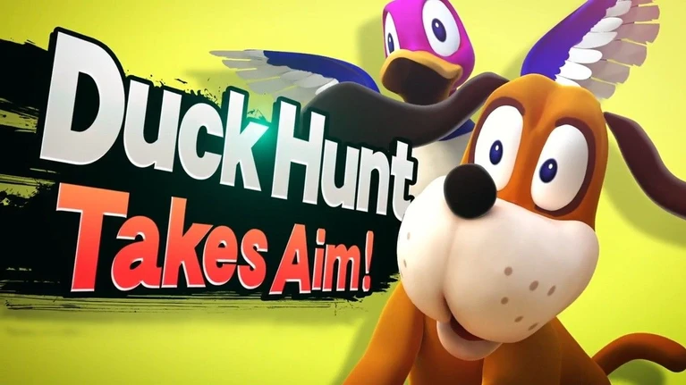 Il cane e lanatra di Duck Hunt su Super Smash Bros