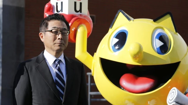 Una statua di Pac-Man all'università di Madrid