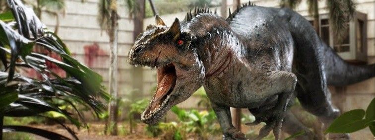 Un giocattolo mostra il DRex di Jurassic World