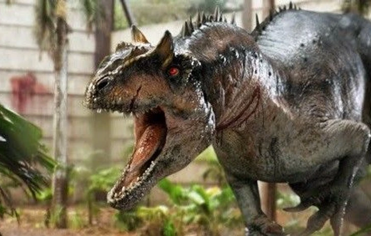 Un giocattolo mostra il DRex di Jurassic World