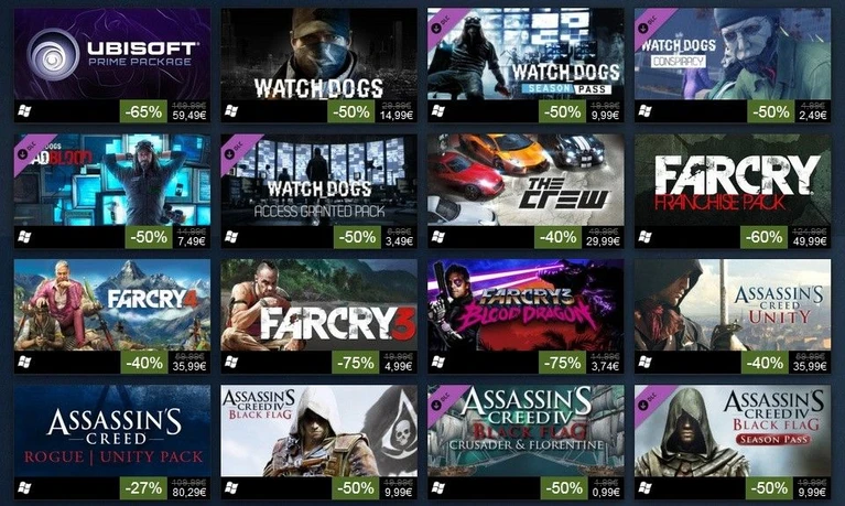 Sconti a marchio Ubisoft su Steam