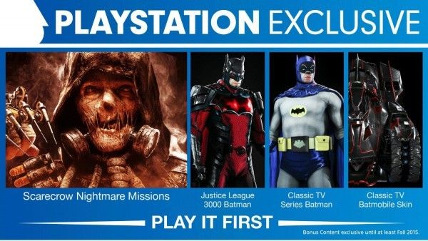 Contenuti esclusivi temporanei per Batman su PS4?