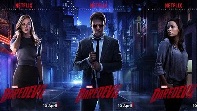 Spot e character poster per la serie Daredevil