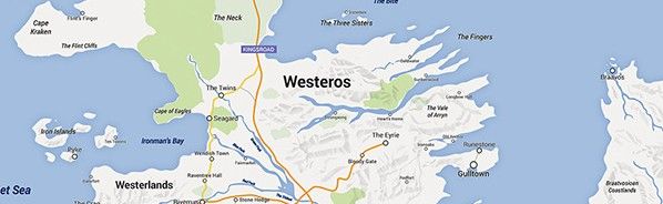 Creata da un fan ecco la Google Maps di Westeros