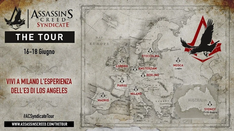 Assassins Creed Syndicate in tour Europeo a Giugno