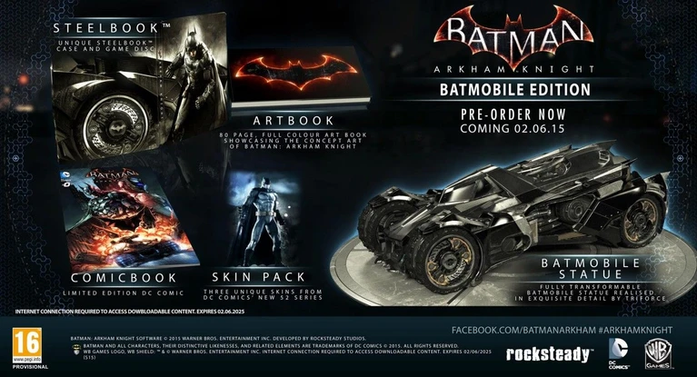 La Batmobile Edition di Batman Arkham Knight è stata cancellata