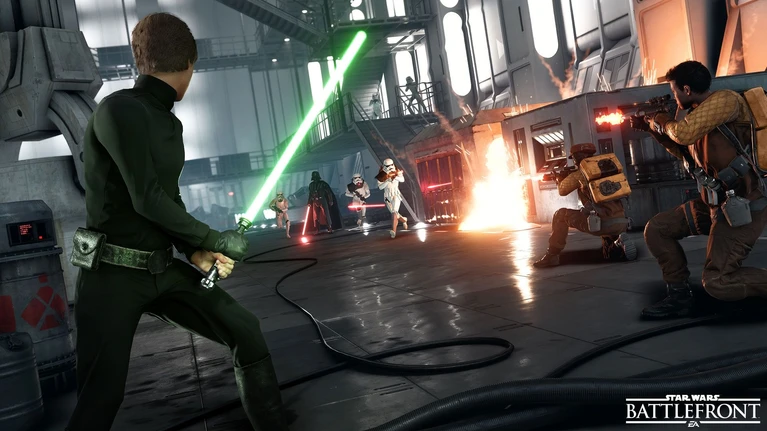 Leia Han e Palpatine in Star Wars Battlefront