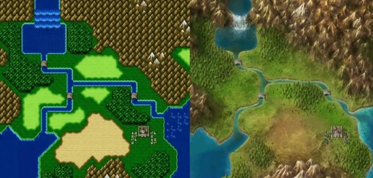 La worldmap di Final Fantasy IV rifatta da un fan