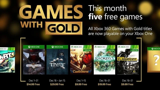 Annunciati i Games With Gold di Dicembre