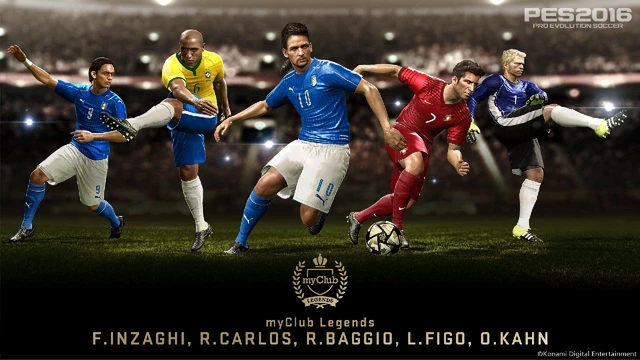 Baggio, Carlos, Figo, Inzaghi e Kahn arrivano in PES 2016