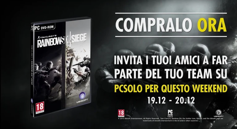 Annunciato il programma Porta un amico per Rainbow Six Siege PC