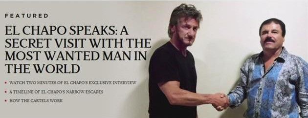 Sean Penn indagato dalle autorità messicane per la sua intervista a El Chapo