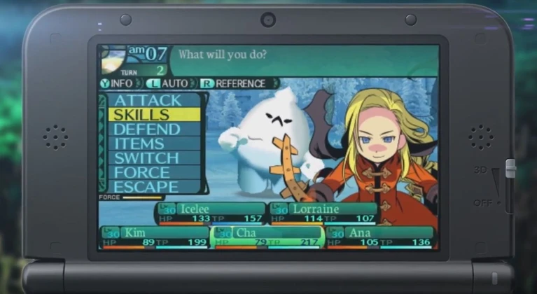 Etrian Odyssey 2 Untold the Fafnir Knight mostra il Classic Mode