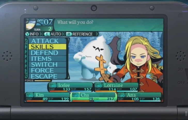 Etrian Odyssey 2 Untold the Fafnir Knight mostra il Classic Mode