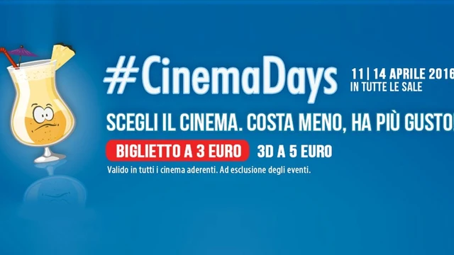 Tutte le iniziative che partiranno con i CinemaDays! Ecco anche i film e le sale che aderiscono