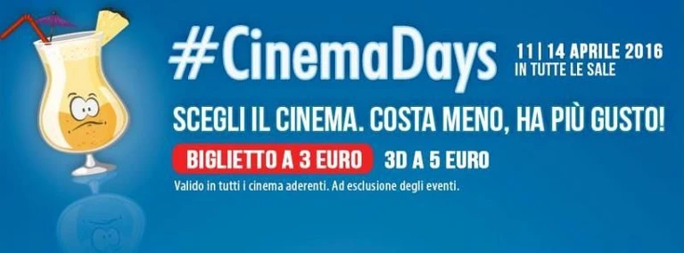 Partenza positiva per i CinemaDays Nel primo giorno 207mila ingressi