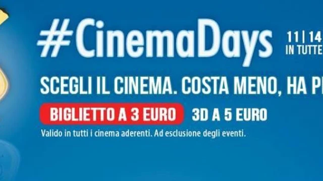 Partenza positiva per i CinemaDays! Nel primo giorno 207mila ingressi