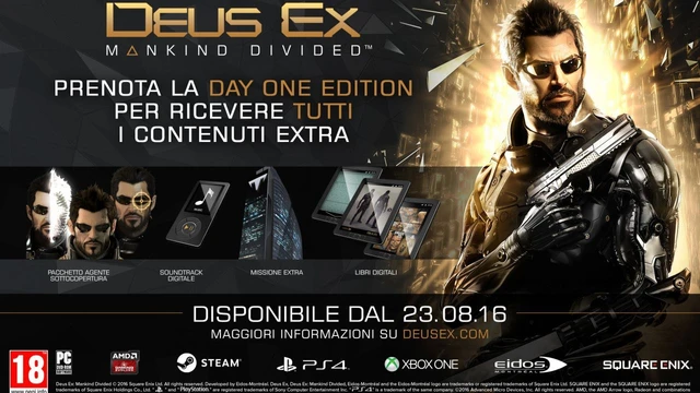 Nuovo trailer e edizioni speciali per Deus Ex: Mankind Divided