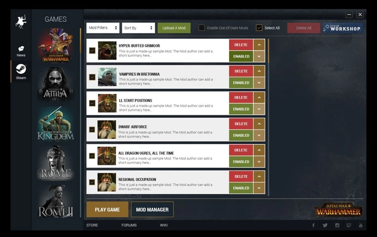 Supporto ufficiale ai Mod  Steam Workshop per Total War WARHAMMER