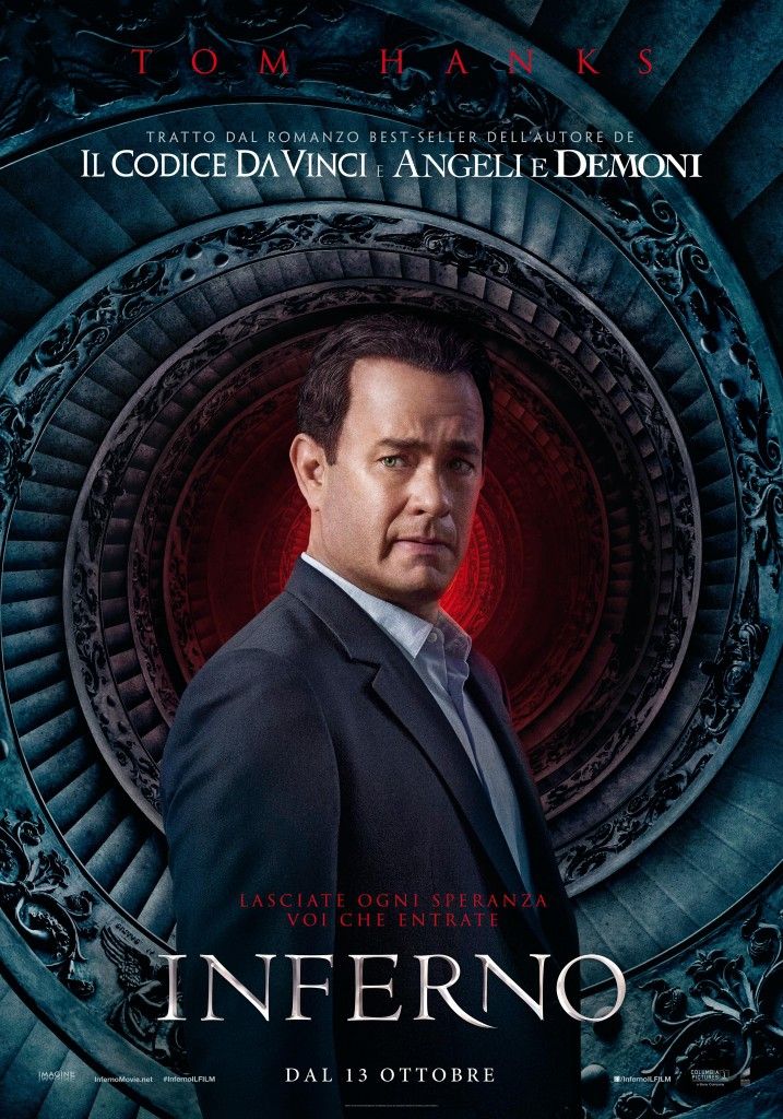 Teaser trailer e poster ufficiale italiano per Inferno con Tom Hanks e Felicity Jones