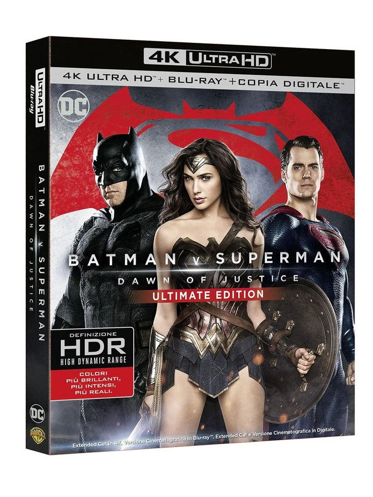 Batman V Superman disponibile dal 15 Luglio in DVD BluRay e 4K