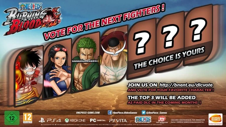 Sarà la community a votare i contenuti aggiuntivi di One Piece Burning Blood