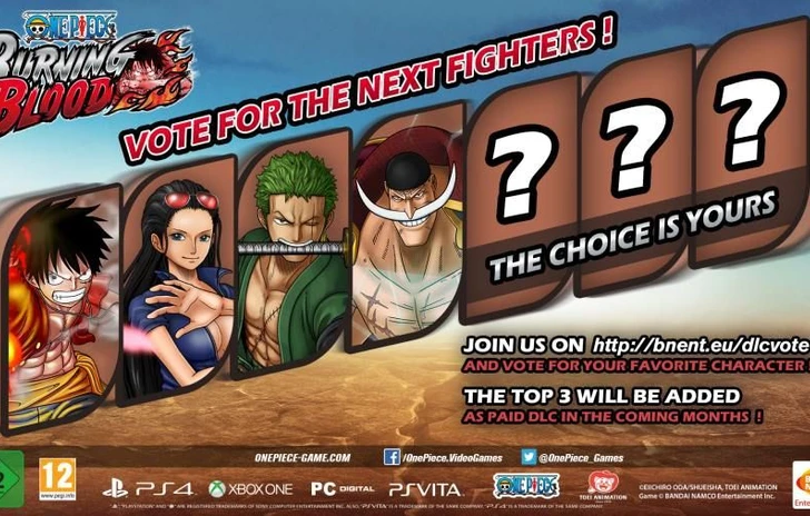 Sarà la community a votare i contenuti aggiuntivi di One Piece Burning Blood