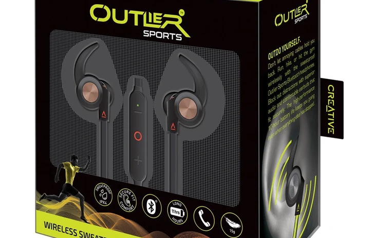 Creative Outlier Sports cuffie inear ultraleggere wireless e resistenti al sudore