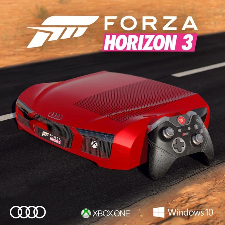 Una Xbox One a tema Audi R8 per Forza Horizon 3