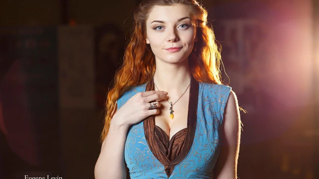 Margaery Tyrell a spasso per la fiera - ma è un cosplay