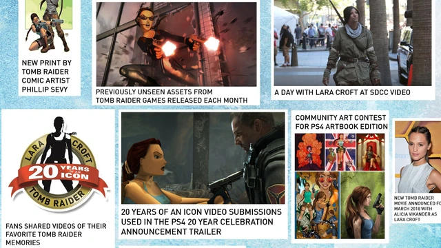 Un'infografica per il lancio di Rise of the Tomb Raider: 20 Year Celebration
