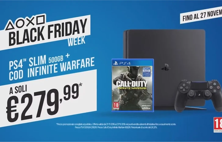 Offerta Black Friday per PS4 e CoD Infinite Warfare