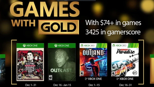 Sleeping Dogs , Outlast e Burnout Paradise nei Games With Gold di Dicembre