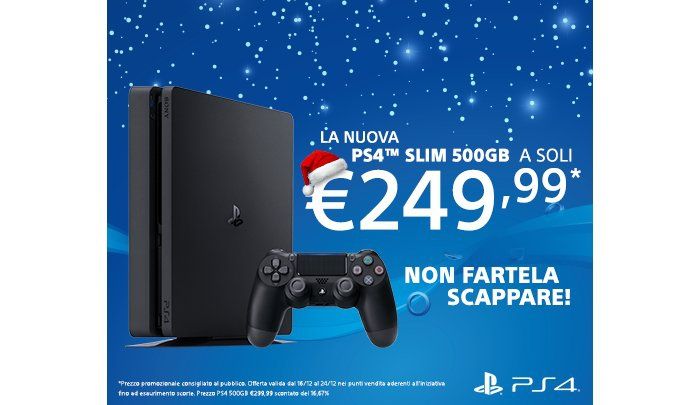 PS4 Slim a 508364 in meno fino a Natale