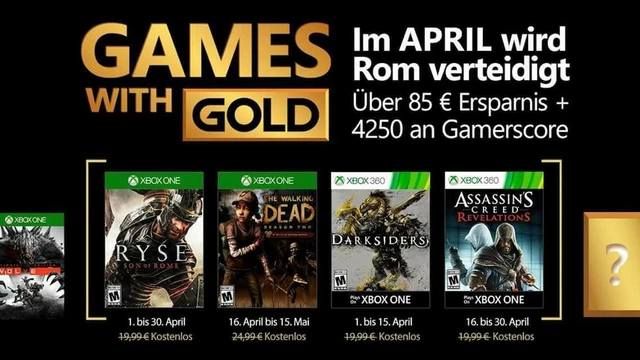 Annunciati i Games With Gold di Aprile