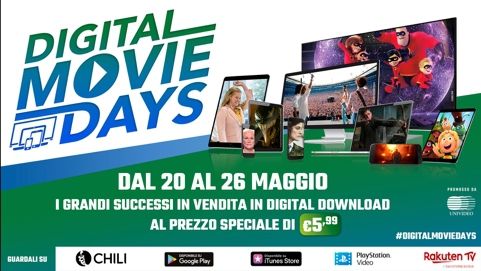 Ripartono i Digital Movie Days Tanti film a prezzi scontatissimi