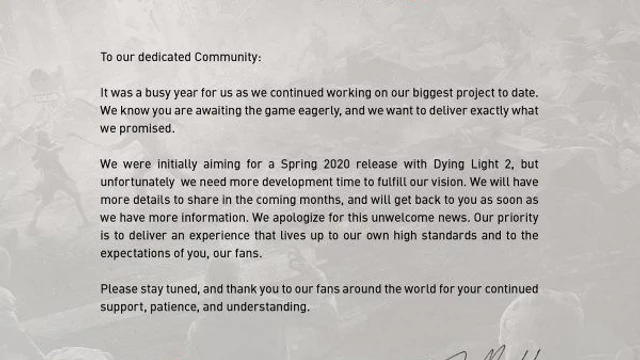 Anche Dying Light 2 posticipa