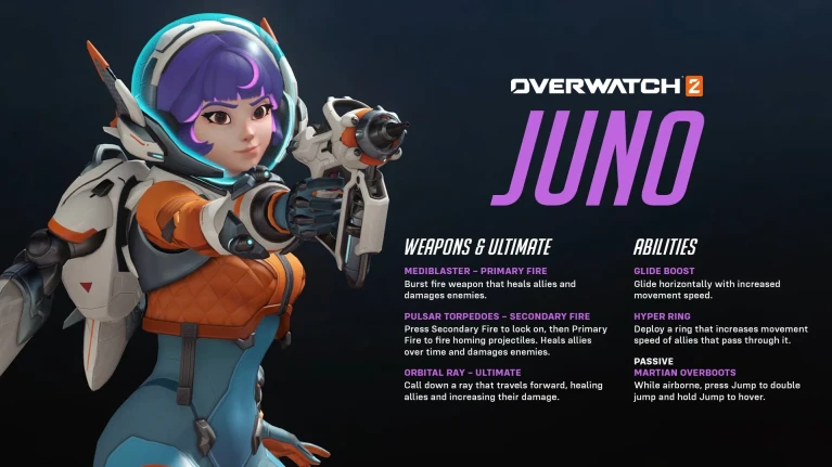 Overwatch 2, con la stagione 12 arriva Juno!